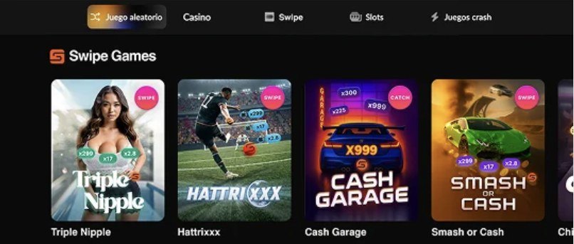 Swipe Games titles in a casino lobby